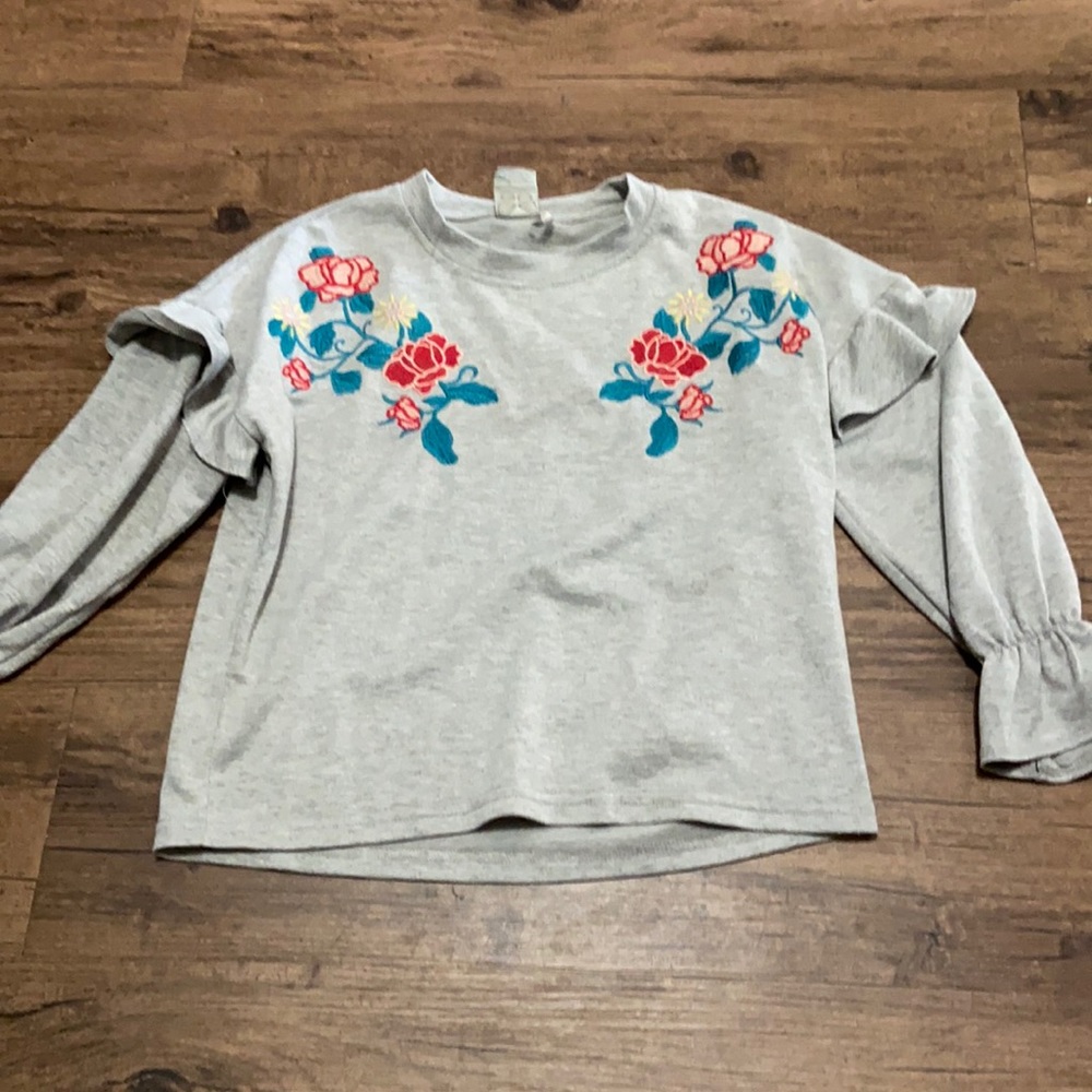 Girls embroidered sweater